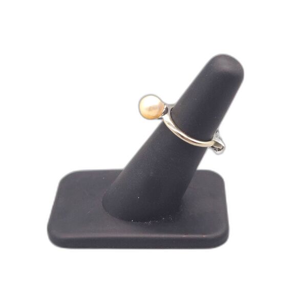 14KT WHITE GOLD 2.60G PEARL RING SIZE 4.75 (149903-1) - Picture 2 of 3